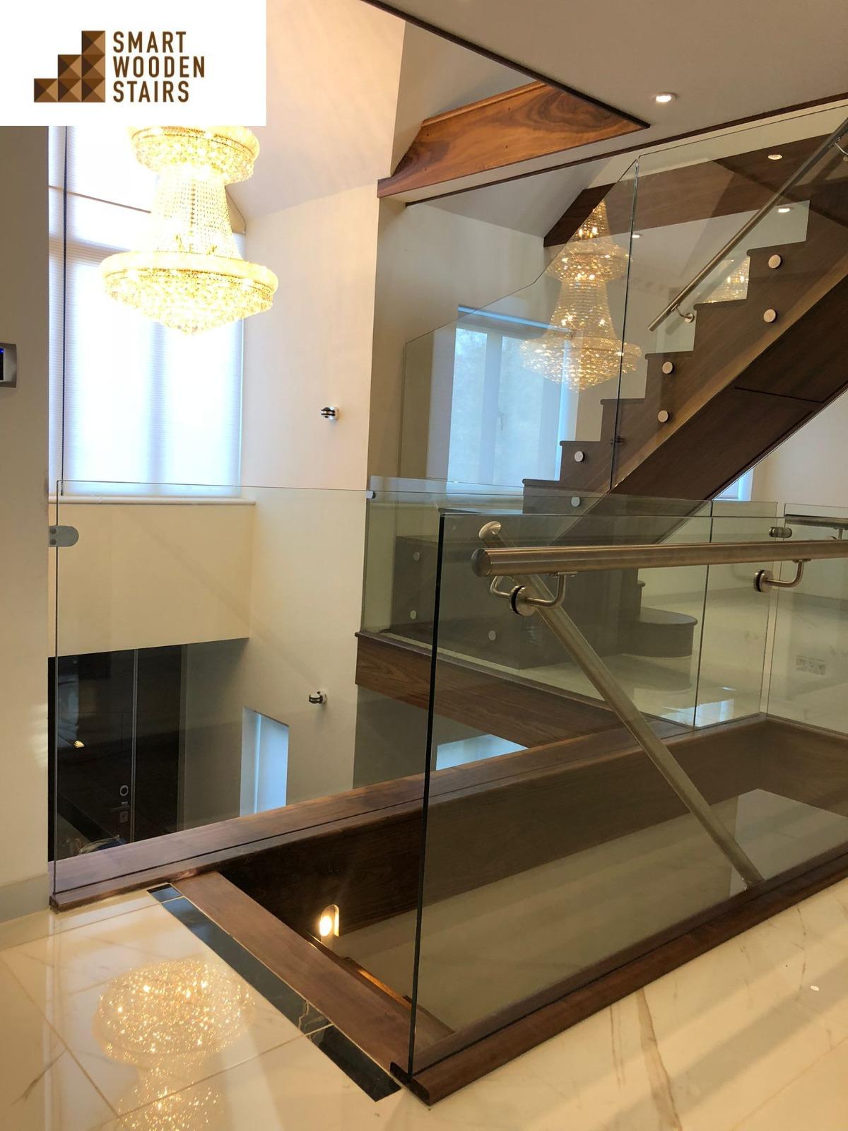 Smart Wooden Glass Stairs